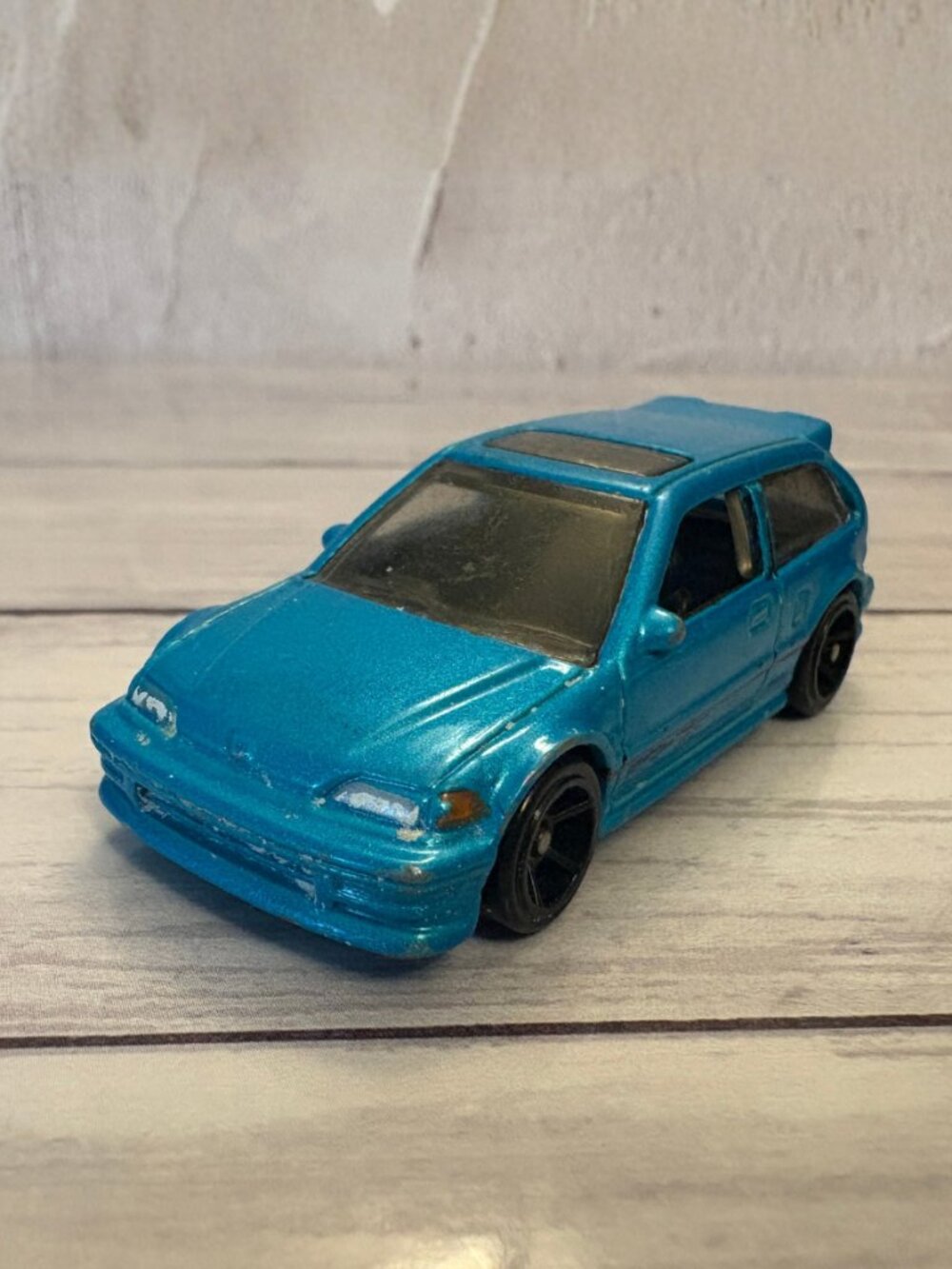Hot Wheels 1990 Honda Civic EF Teal HW CITY Car 2014 Mattel (SKU: 187TO)